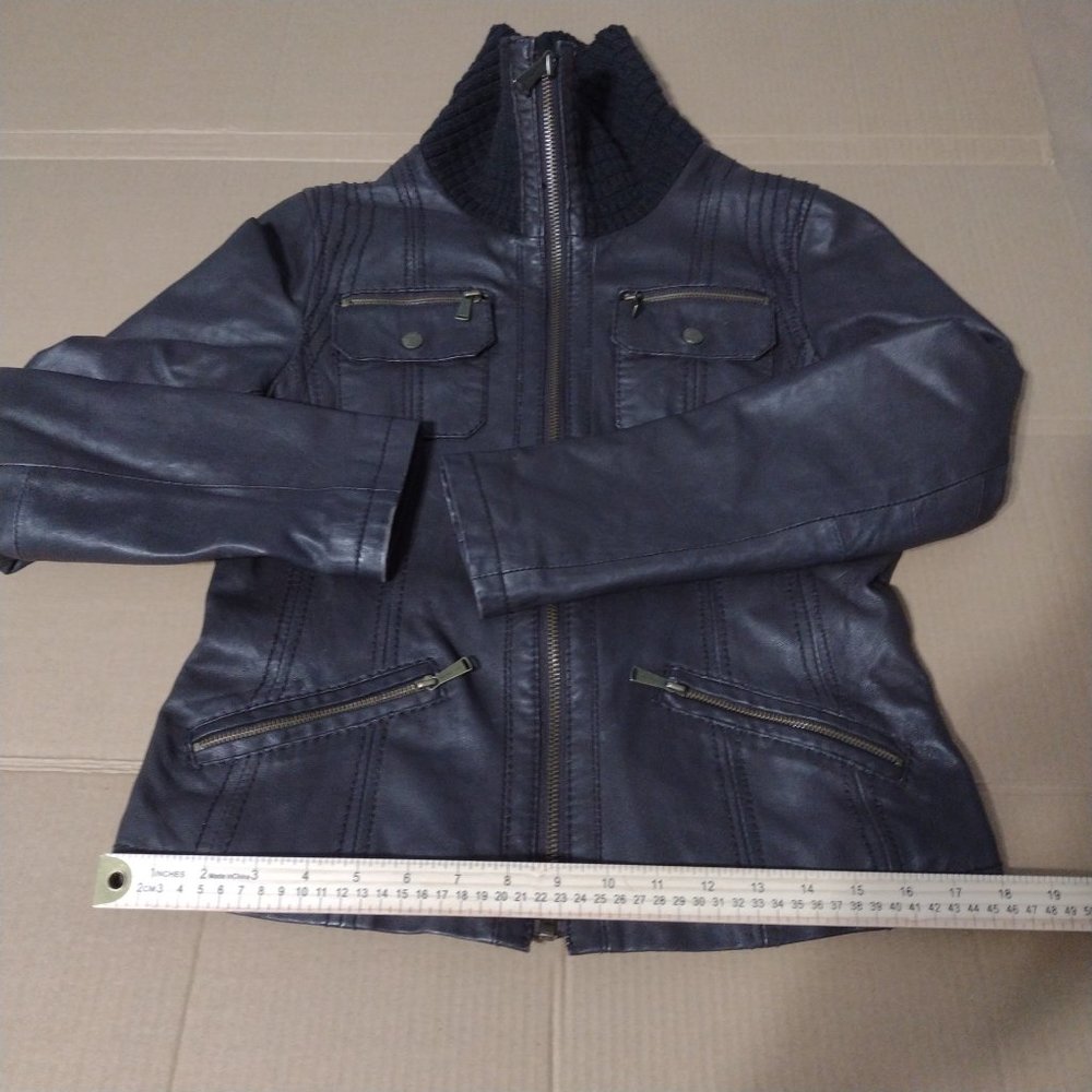 Michael Michael Kors | Brown Leather Jacket | Zip Front - Picture 14 of 15